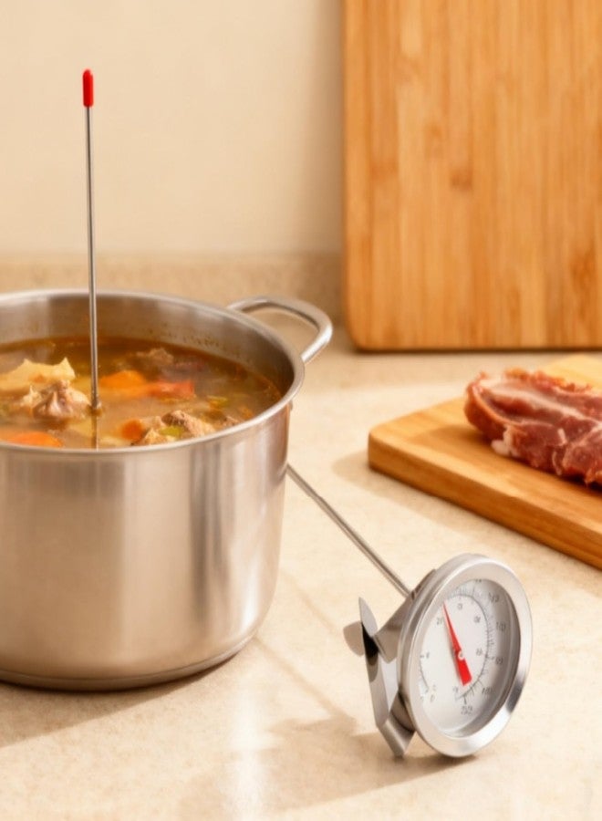 Jerliflyer Thermometer, 12.5inch Long Beer Making Clip on Large Dial Easy to Read 220℉ Thermometer for Fried Food, Hot Chocolate, Bar - Image 5